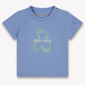 Palm Angels Baby Jongens T-Shirt In Licht Blauw