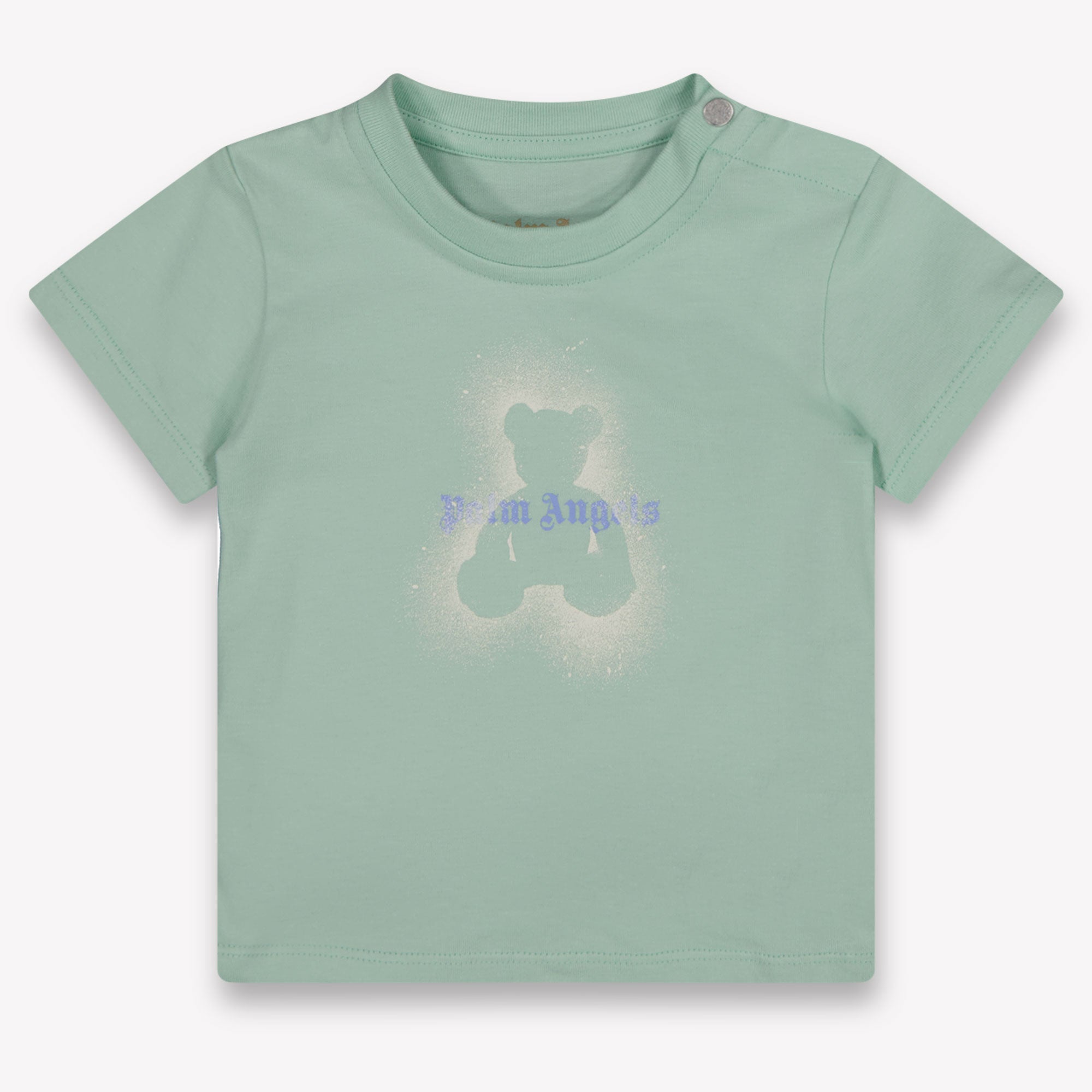 Palm Angels Baby Jongens T-Shirt In Licht Groen