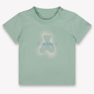 Palm Angels Baby Jongens T-Shirt In Licht Groen