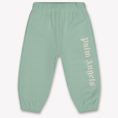 Palm Angels Baby Jongens Broek In Licht Groen