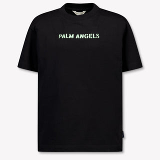 Palm Angels Kinder Jongens T-Shirt In Zwart