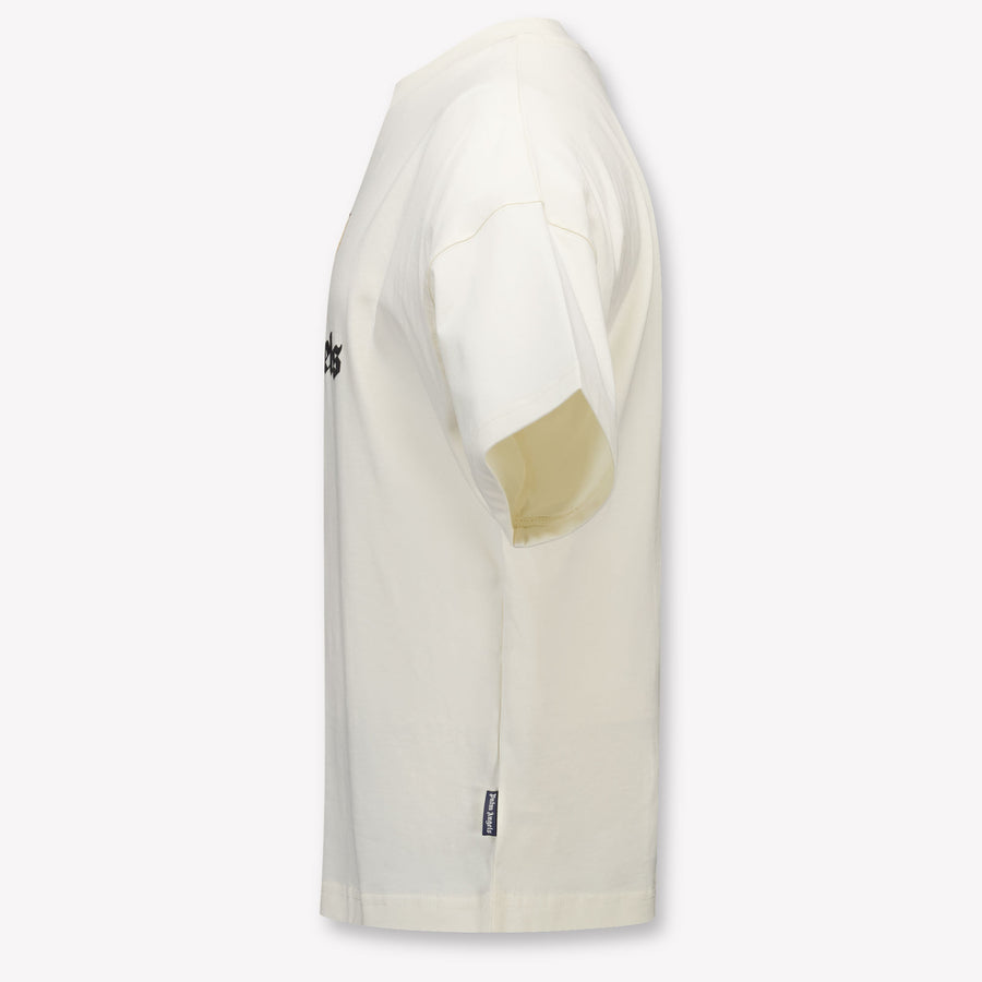 Palm Angels Kinder Jongens T-Shirt In Off White
