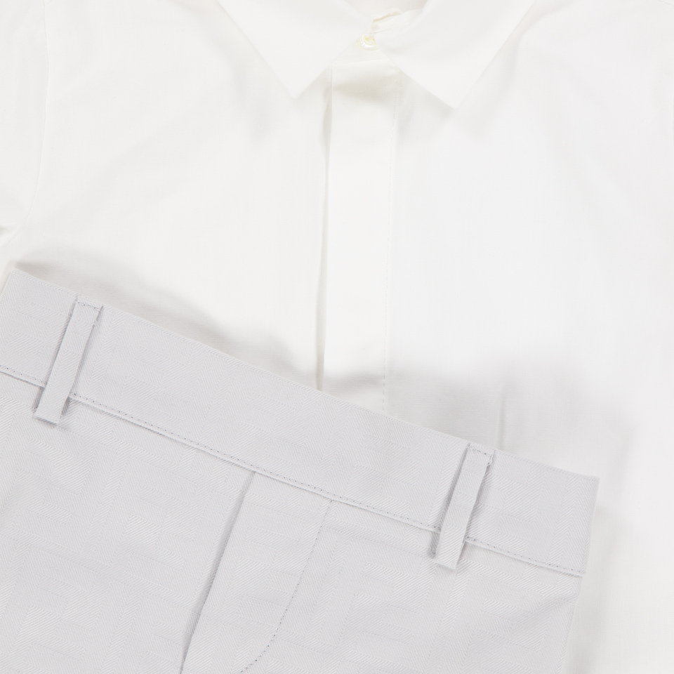 Fendi Baby Jongens Setje In Licht Grijs