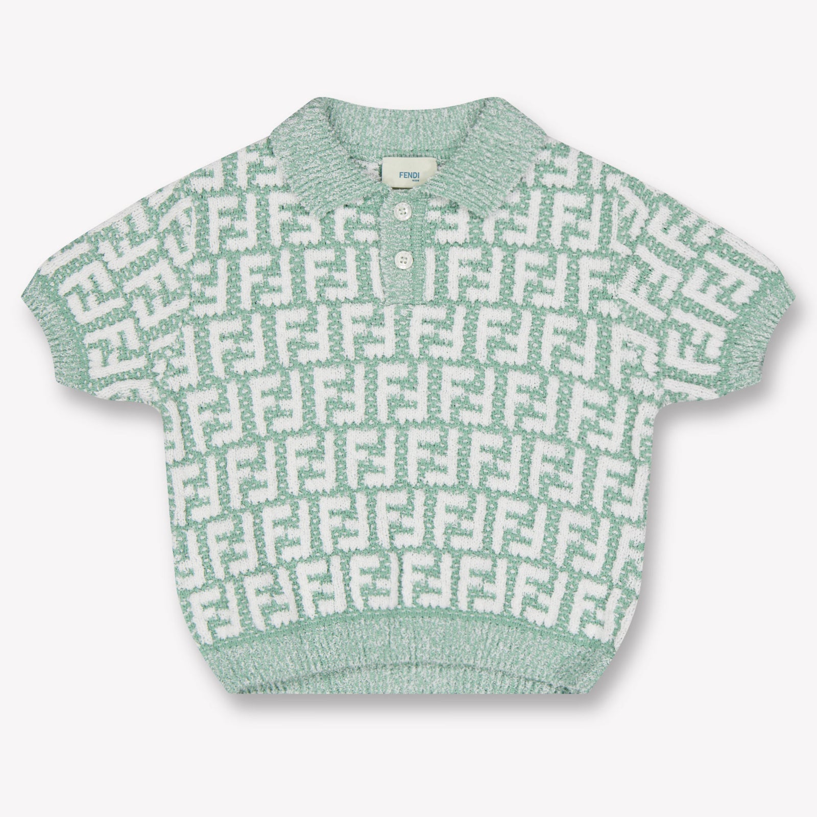 Fendi Baby Unisex Polo In Licht Groen