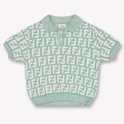 Fendi Baby Unisex Polo In Licht Groen