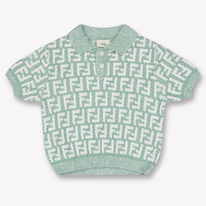 Fendi Baby Unisex Polo In Licht Groen