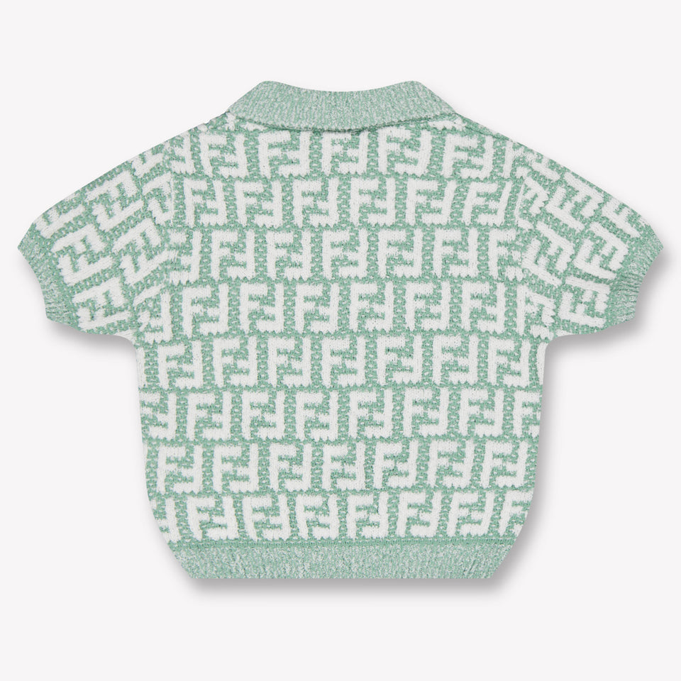 Fendi Baby Unisex Polo In Licht Groen