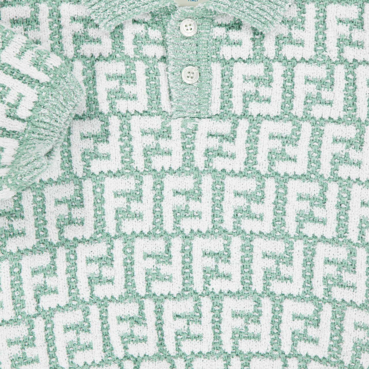 Fendi Baby Unisex Polo In Licht Groen