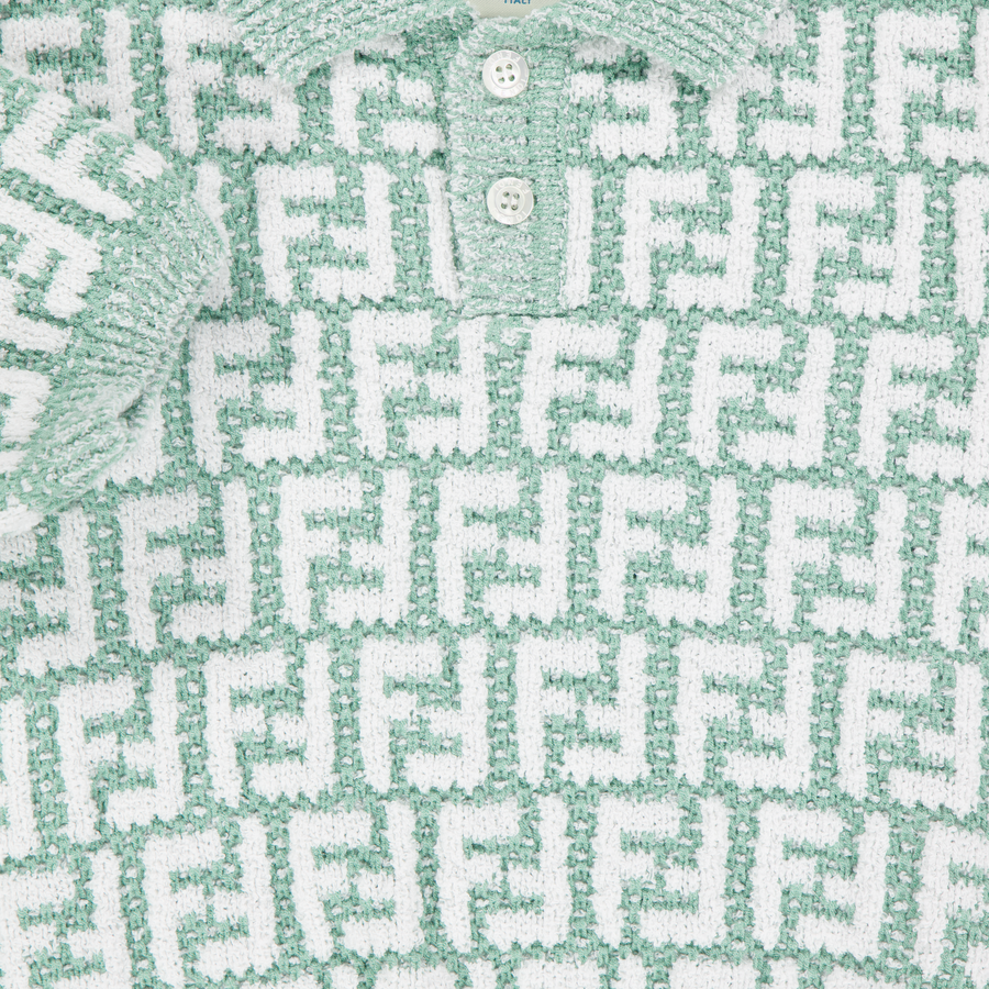 Fendi Baby Unisex Polo In Licht Groen