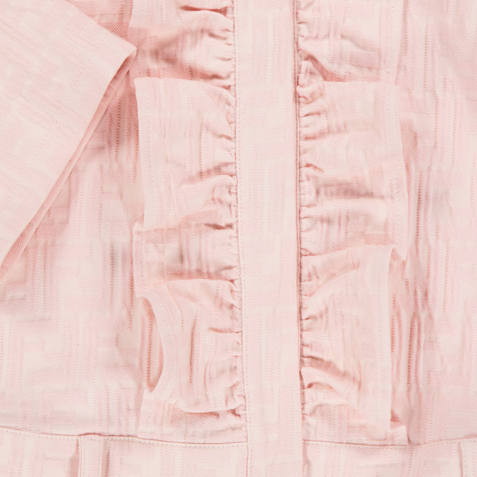 Fendi Kinder Meisjes Jurk In Licht Roze