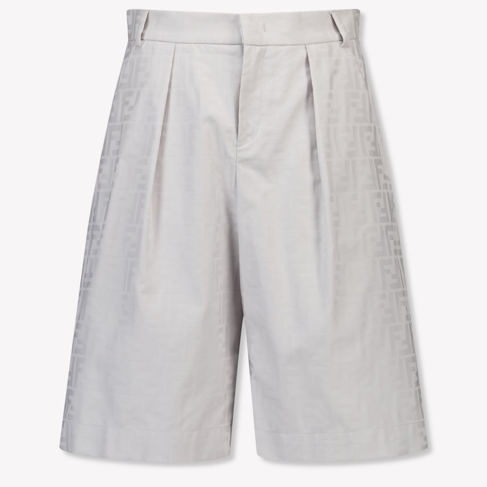 Fendi Kinder Jongens Shorts In Licht Grijs