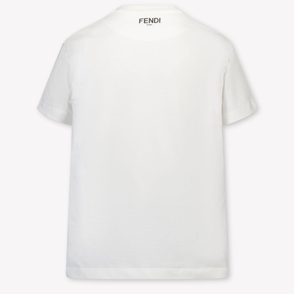 Fendi Kinder Meisjes T-Shirt In Wit