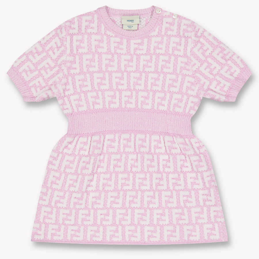 Fendi Baby Meisjes Jurk In Licht Roze