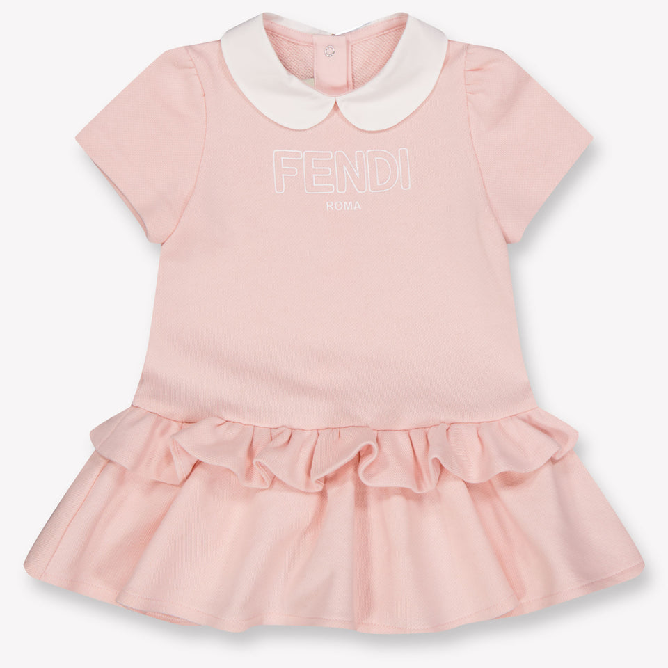 Fendi Baby Meisjes Jurk In Licht Roze