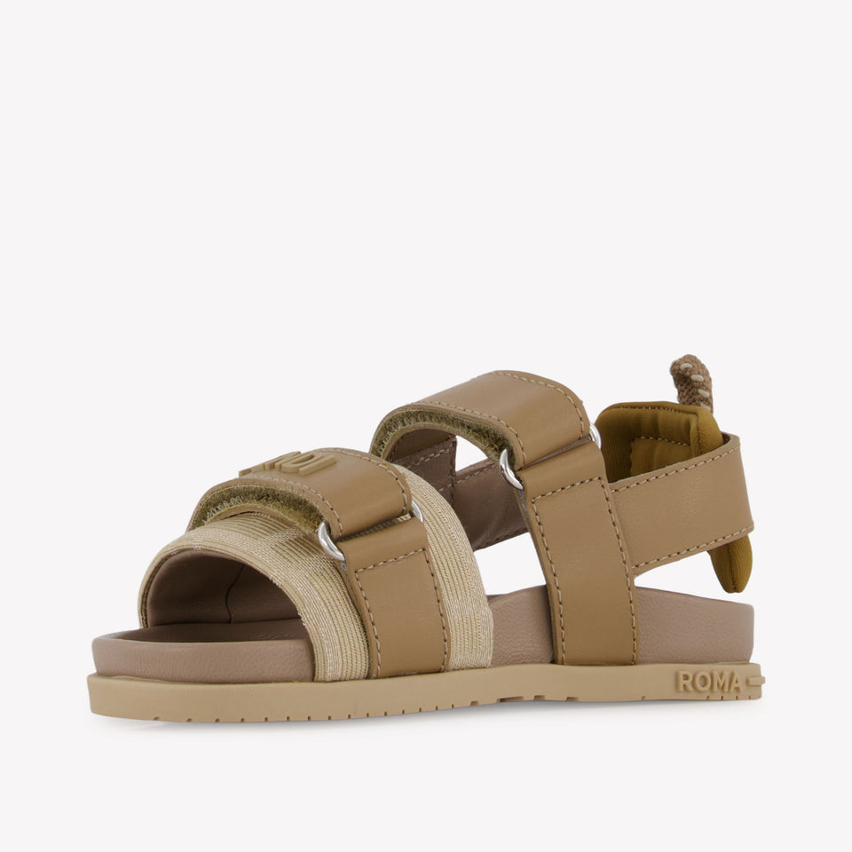 Fendi Unisex Sandalen In Beige