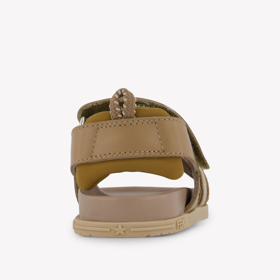 Fendi Unisex Sandalen In Beige