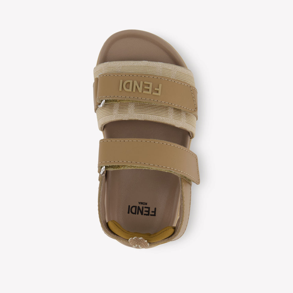 Fendi Unisex Sandalen In Beige
