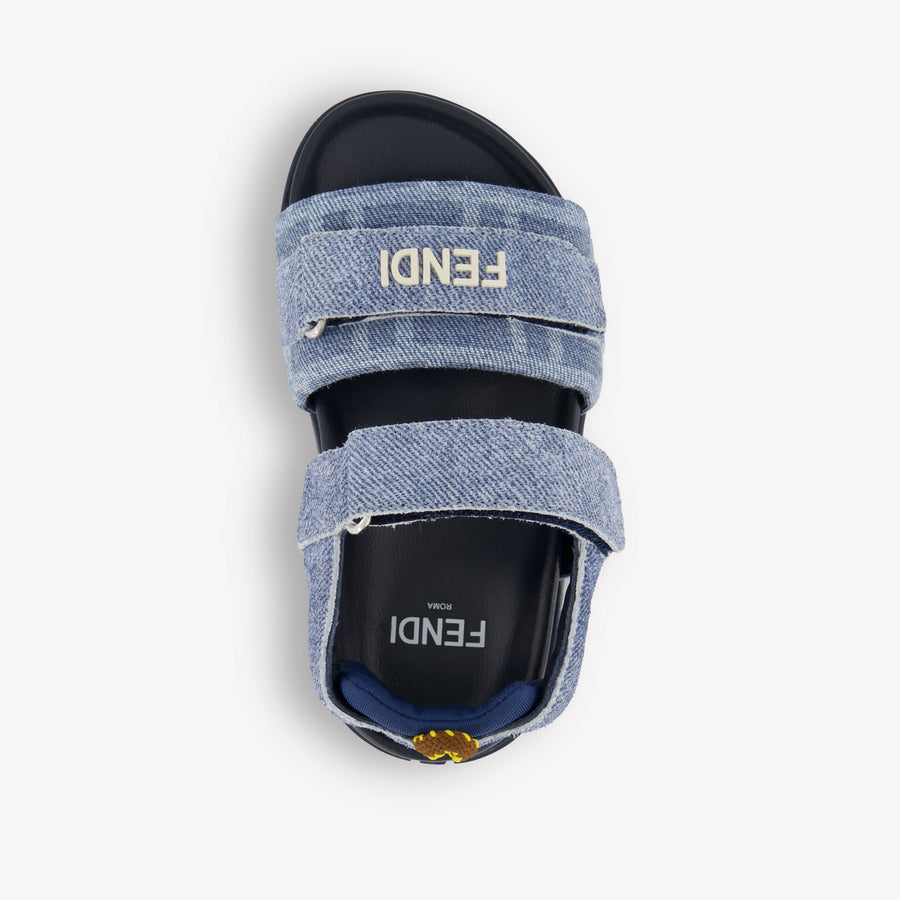 Fendi Unisex Sandalen In Blauw