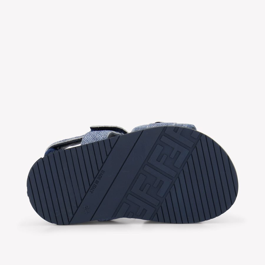 Fendi Unisex Sandalen In Blauw
