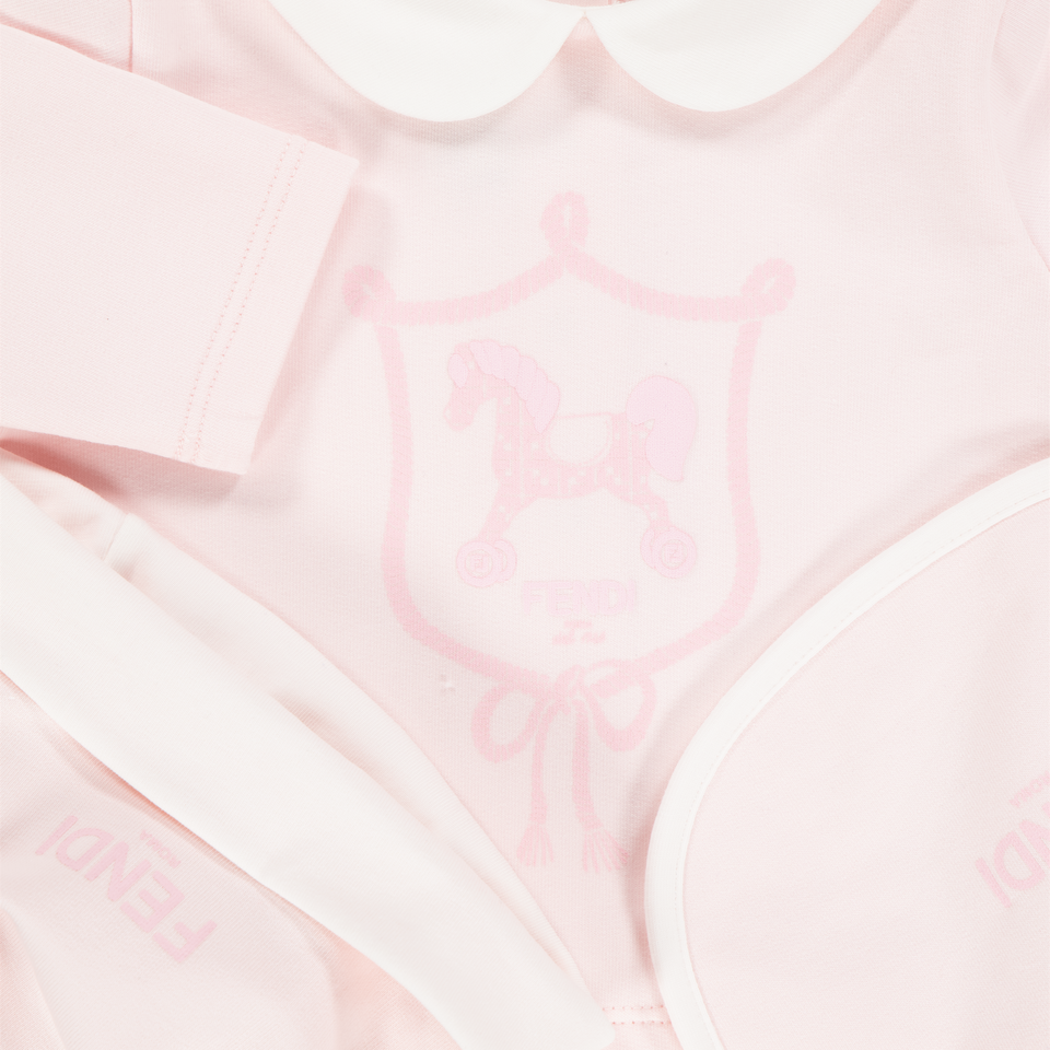 Fendi Baby Unisex Boxpakje In Licht Roze