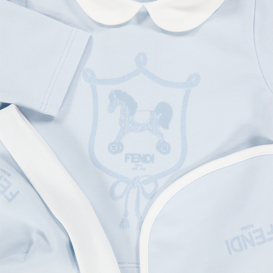 Fendi Baby Unisex Boxpakje In Licht Blauw