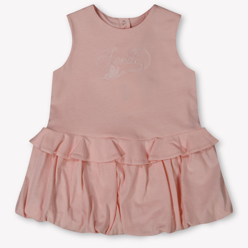 Fendi Baby Meisjes Jurk In Licht Roze