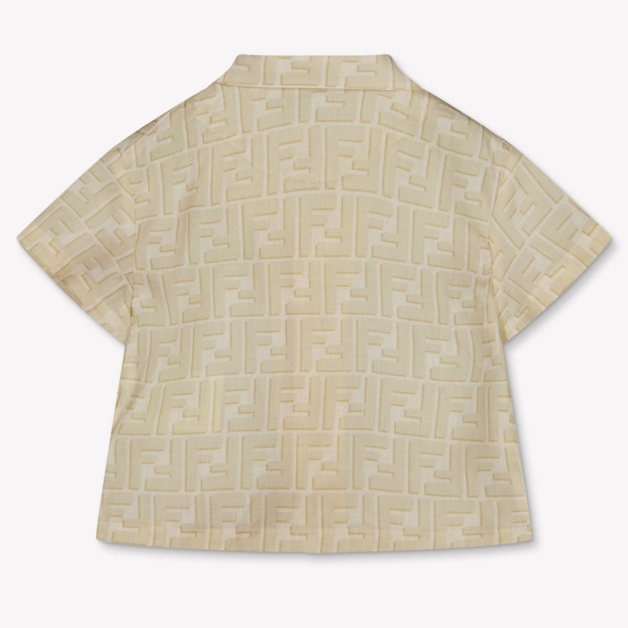 Fendi Baby Jongens Blouse In Licht Beige
