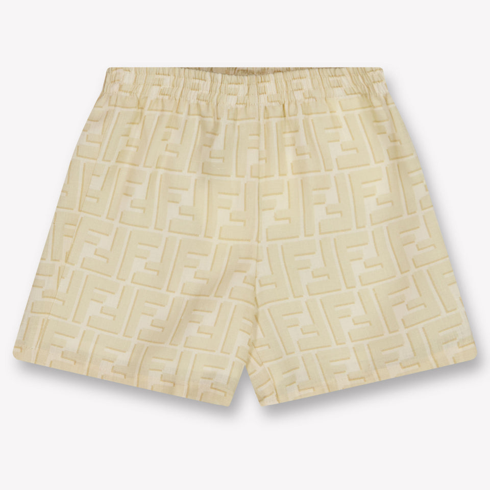 Fendi Baby Jongens Shorts In Licht Beige