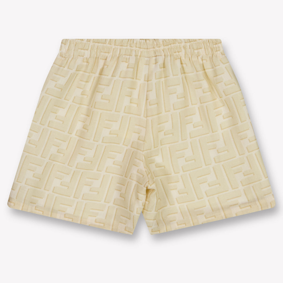 Fendi Baby Jongens Shorts In Licht Beige