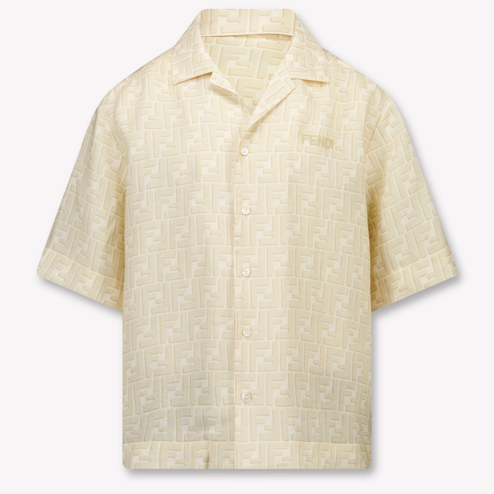 Fendi Kinder Jongens Blouse In Licht Beige