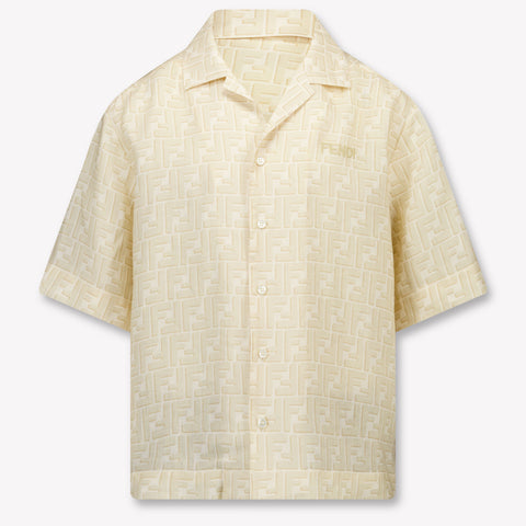 Fendi Kinder Jongens Blouse In Licht Beige