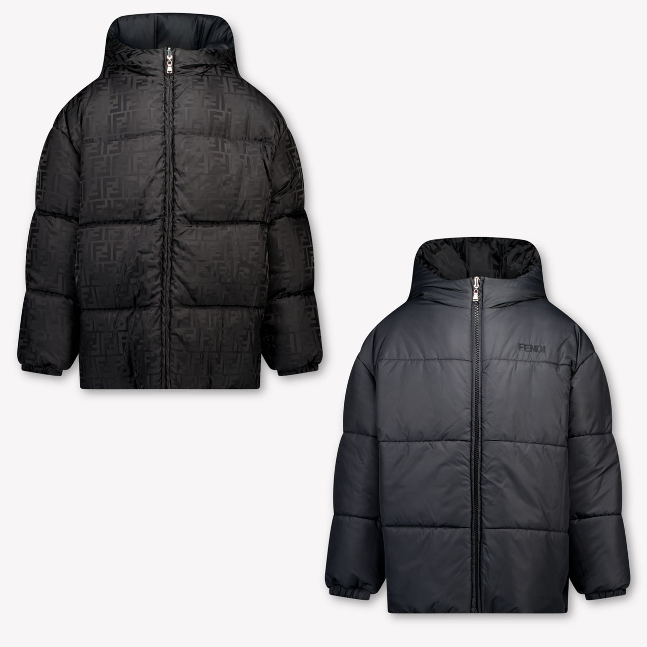 Fendi Kinder Jongens Winterjas In Zwart