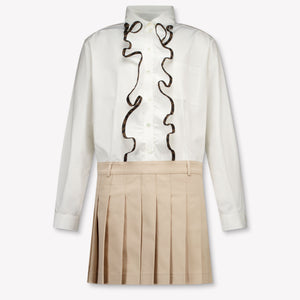 Fendi Kinder Meisjes Jurk In Beige