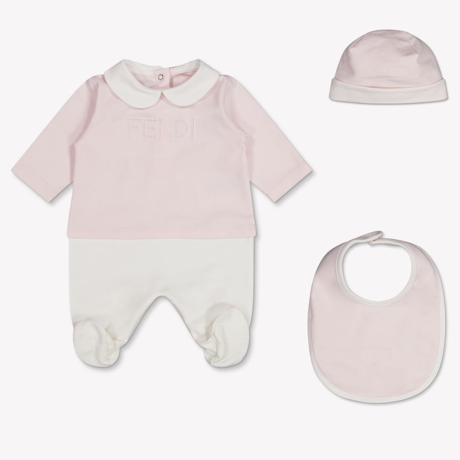 Fendi Baby Meisjes Boxpakje In Licht Roze