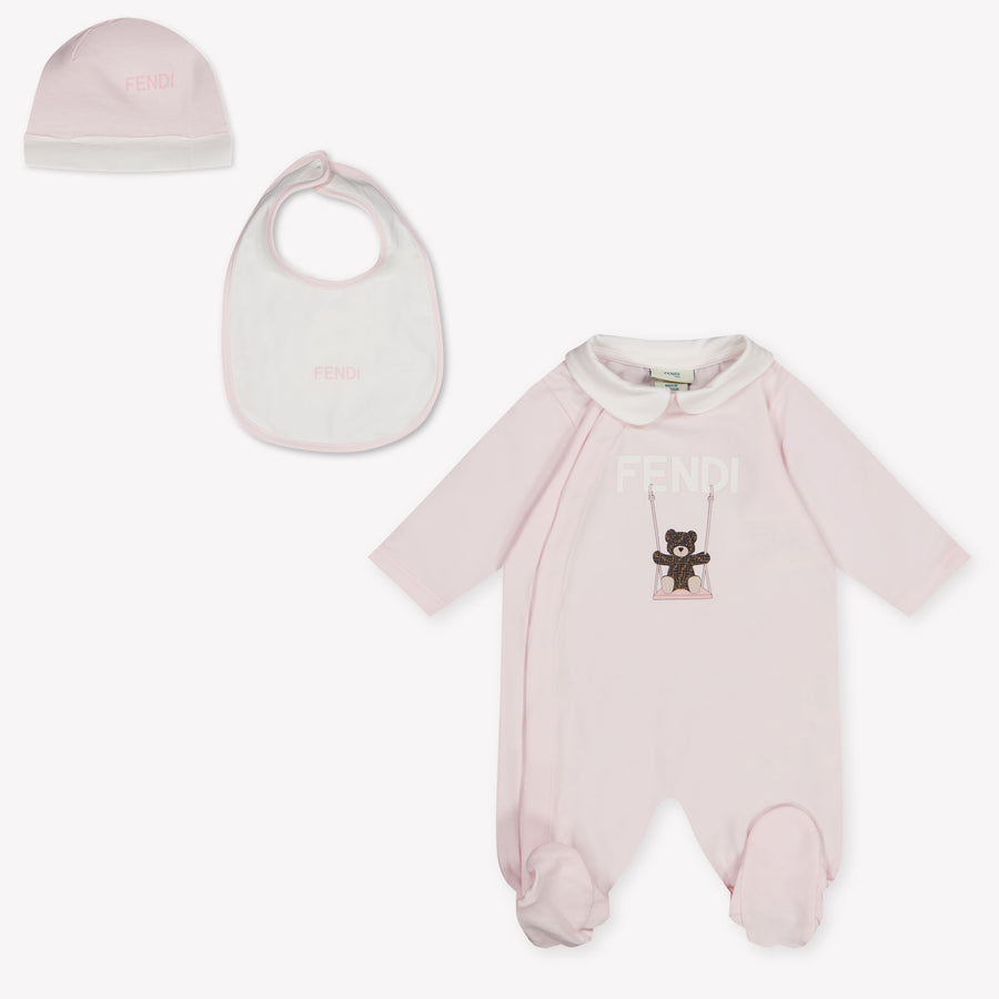 Fendi Baby Meisjes Boxpakje In Licht Roze