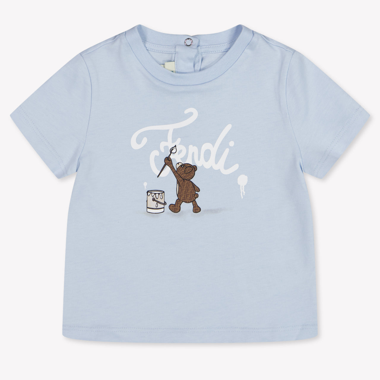 Fendi Baby Unisex T-Shirt In Licht Blauw