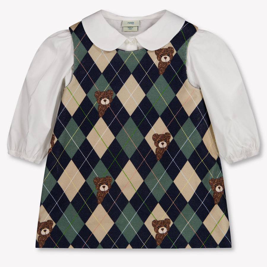 Fendi Baby Meisjes Jurk In Licht Roze