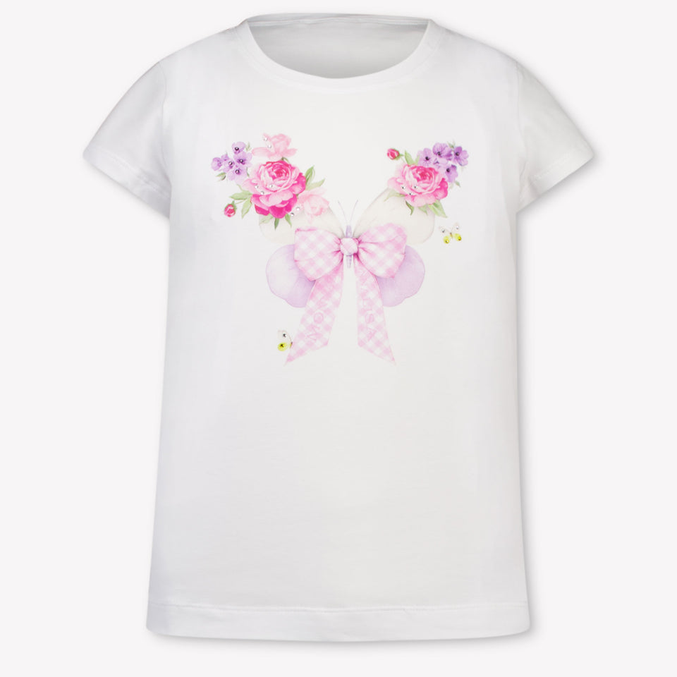 MonnaLisa Kinder Meisjes T-Shirt In Wit