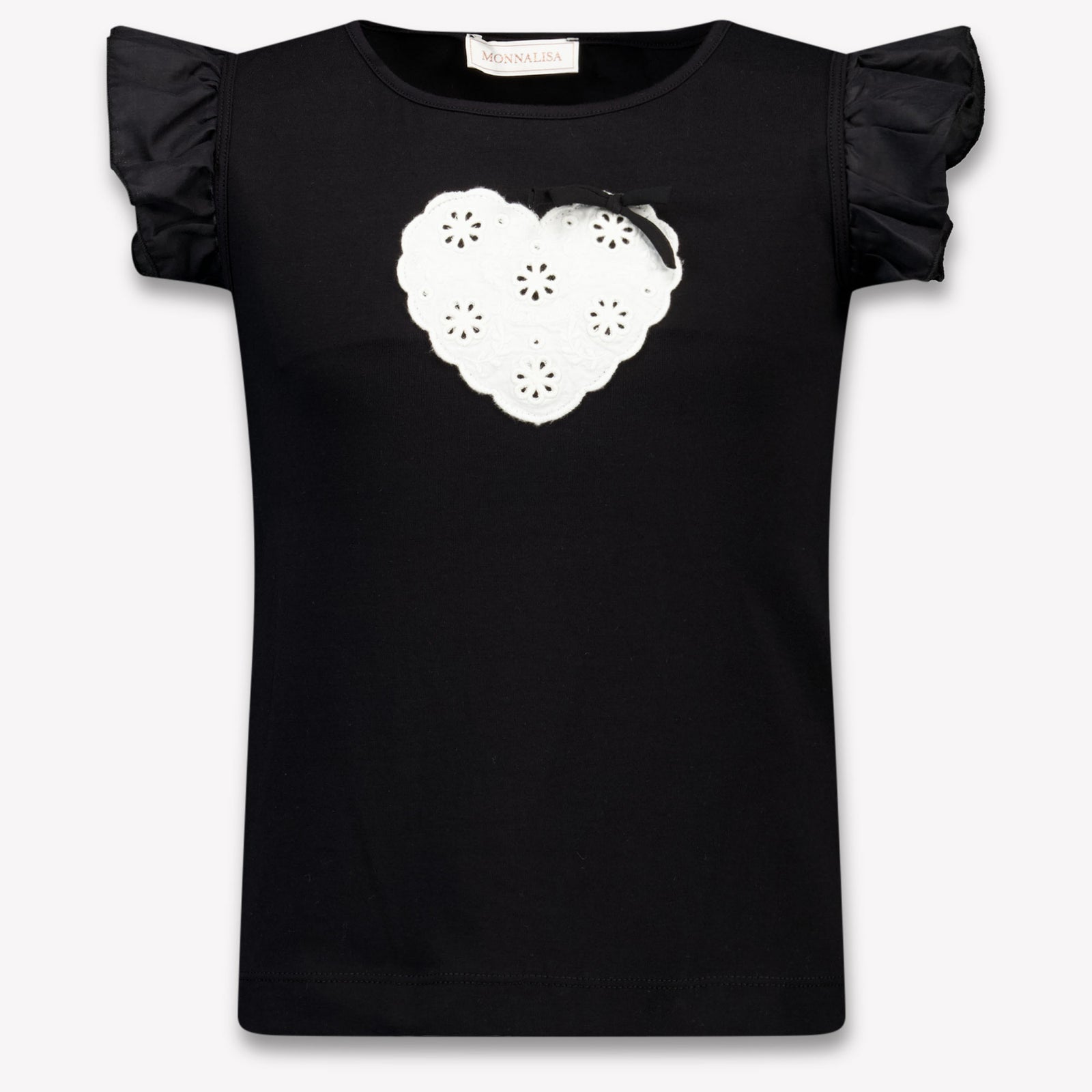 MonnaLisa Kinder Meisjes T-Shirt In Zwart