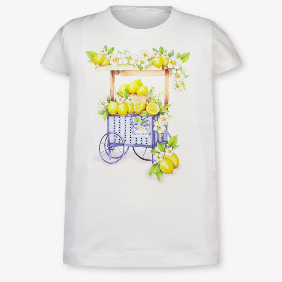 MonnaLisa Kinder Meisjes T-Shirt In Wit