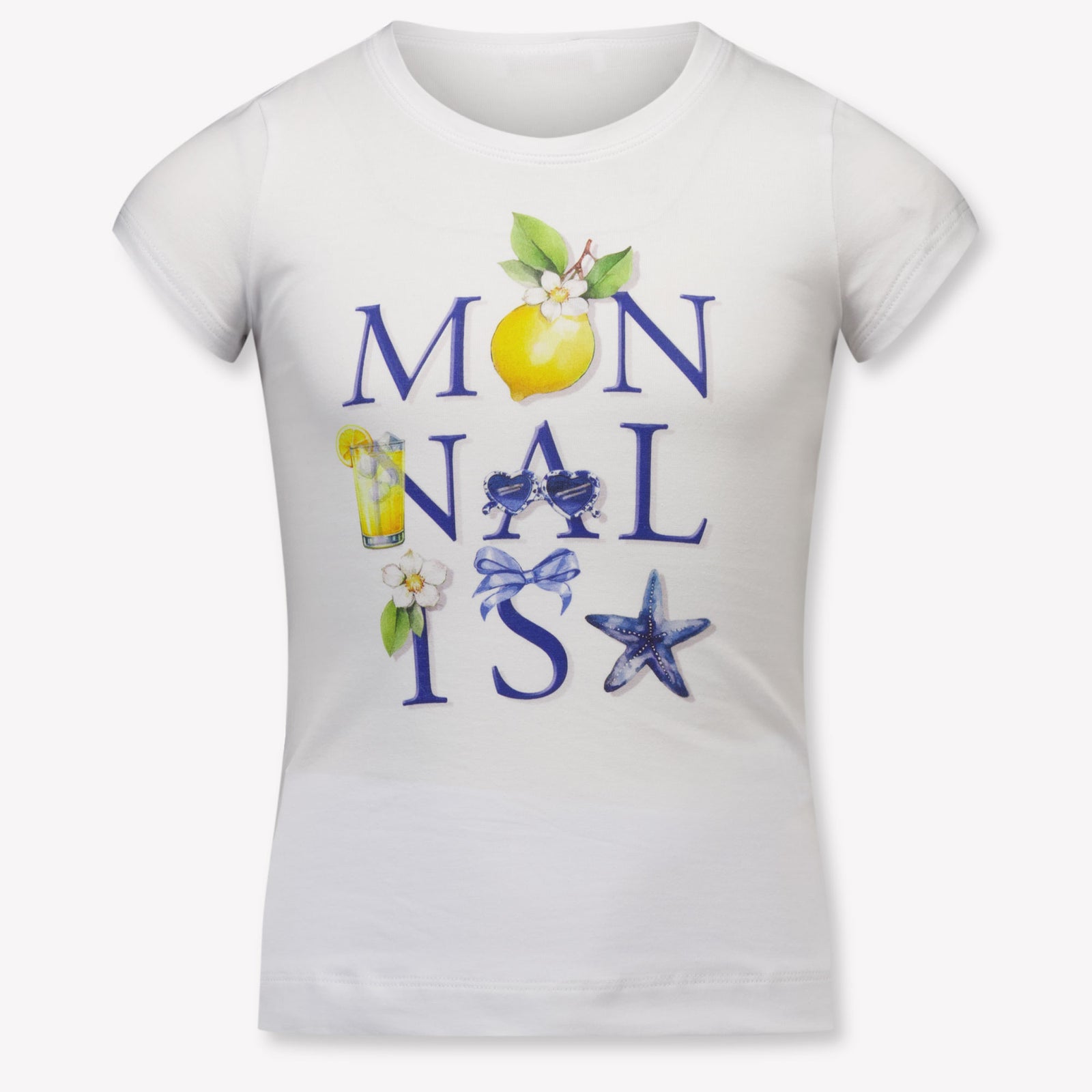 MonnaLisa Kinder Meisjes T-Shirt In Wit