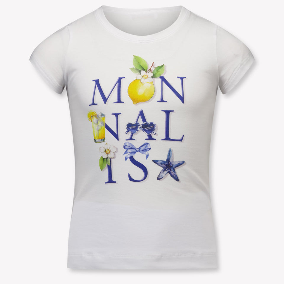 MonnaLisa Kinder Meisjes T-Shirt In Wit