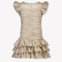 MonnaLisa Kinder Meisjes Jurk In Beige