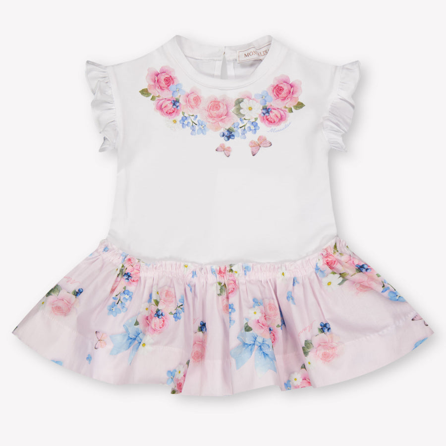 MonnaLisa Baby Meisjes Jurk In Licht Roze