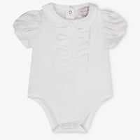 MonnaLisa Baby Meisjes Rompertje In Wit