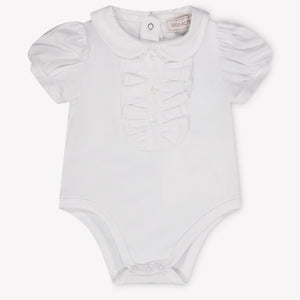 MonnaLisa Baby Meisjes Rompertje In Wit