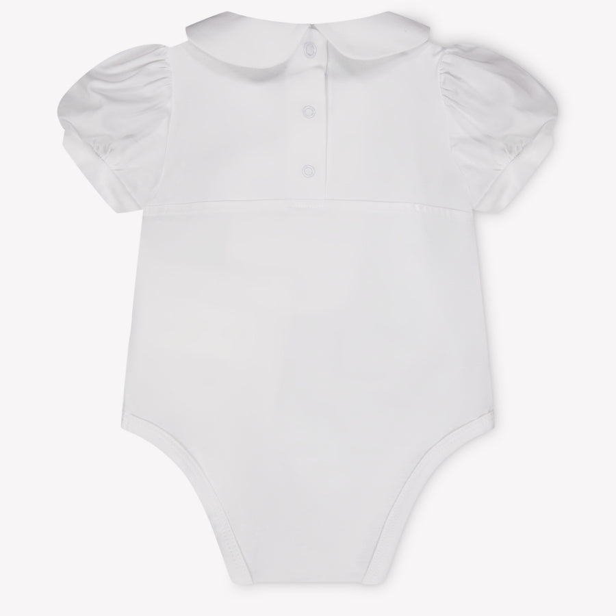 MonnaLisa Baby Meisjes Rompertje In Wit