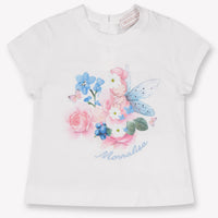 MonnaLisa Baby Meisjes T-Shirt In Wit