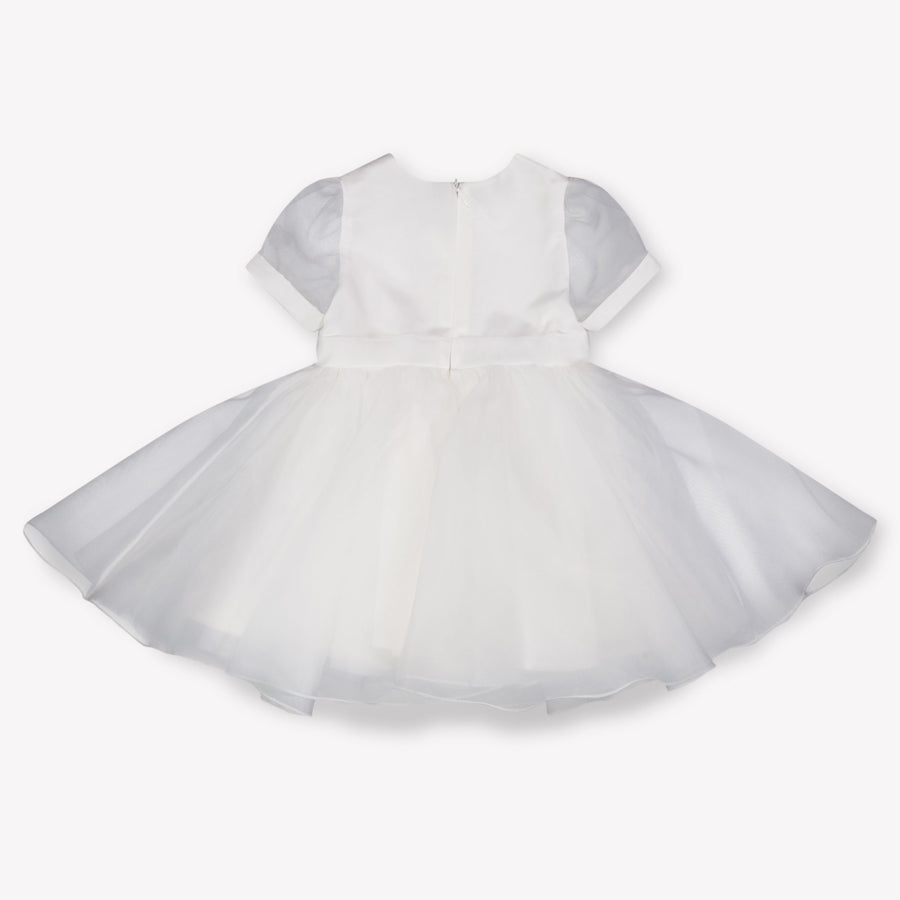 MonnaLisa Baby Meisjes Jurk In Wit