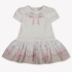 MonnaLisa Baby Meisjes Jurk In Off White